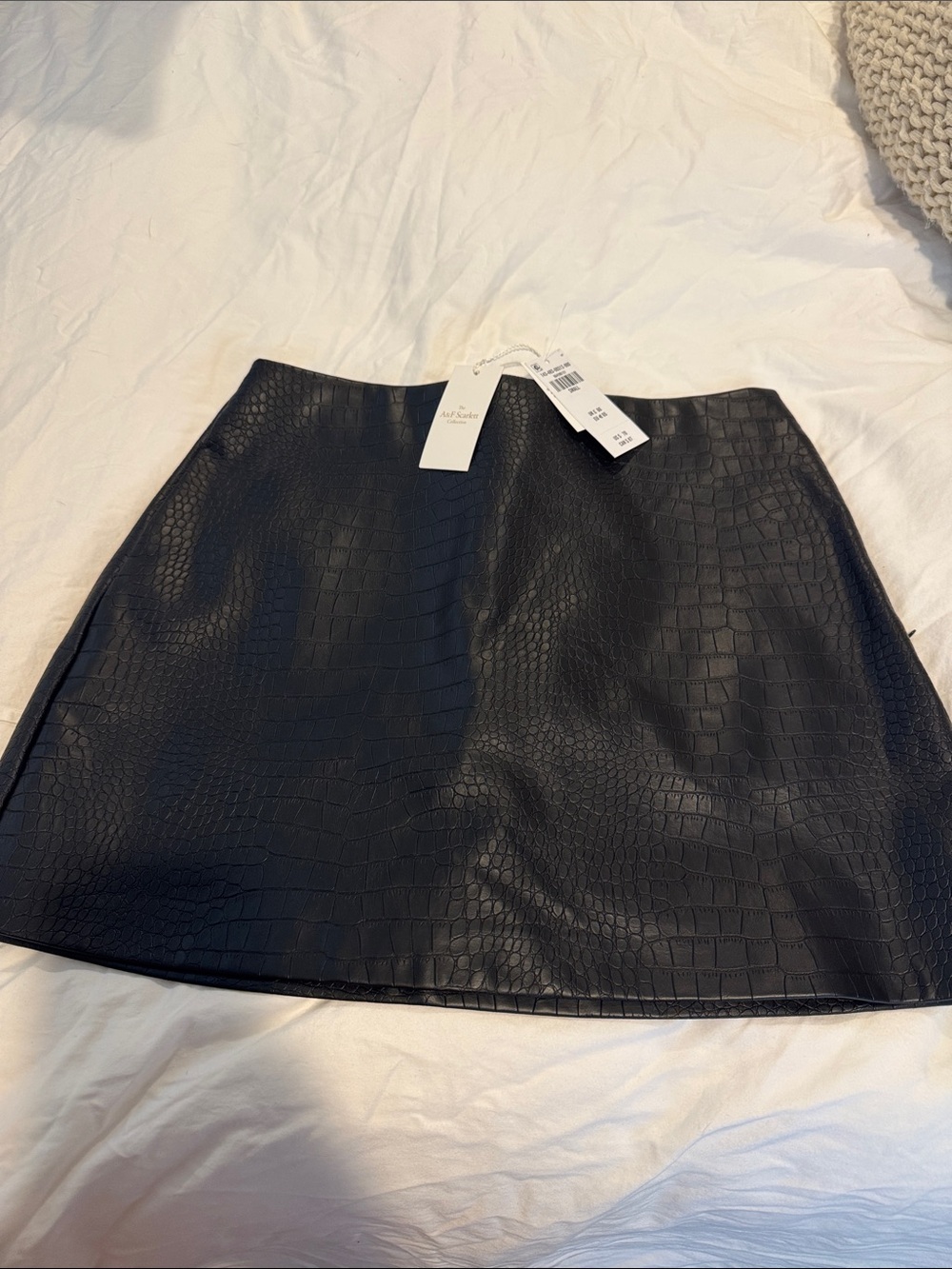 Black Faux-Croc Mini Skirt - Abercrombie & Fitch